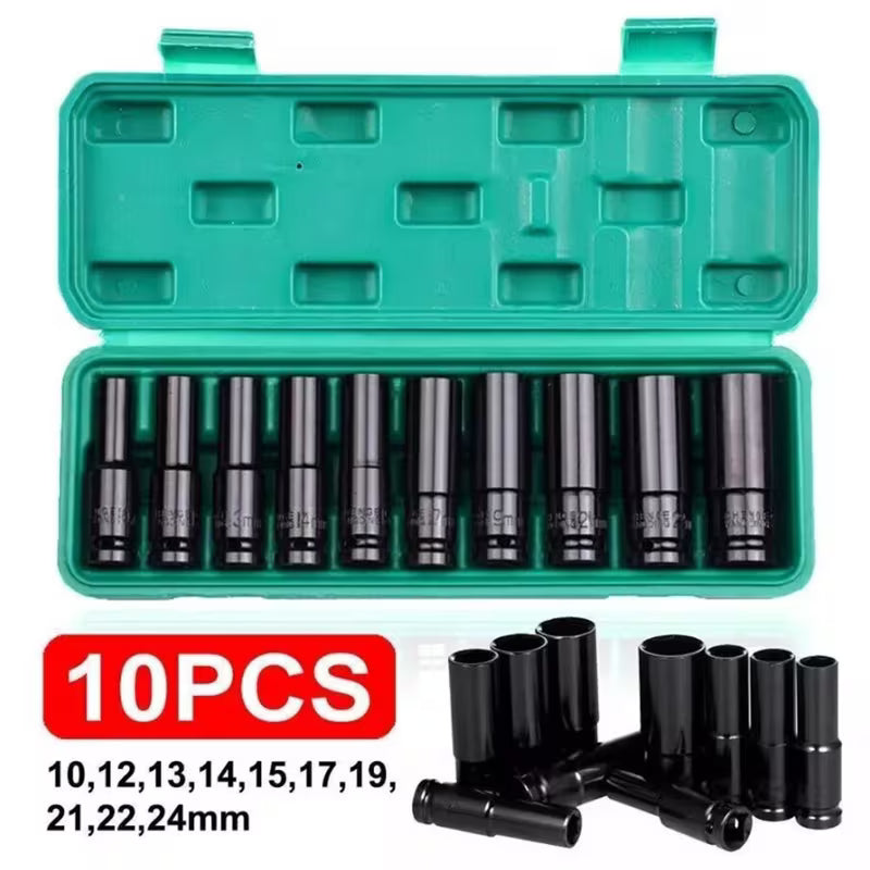 High-Performance 10-Piece Impact Socket Set for Heavy-Duty Applications - THE JIMMY STORE