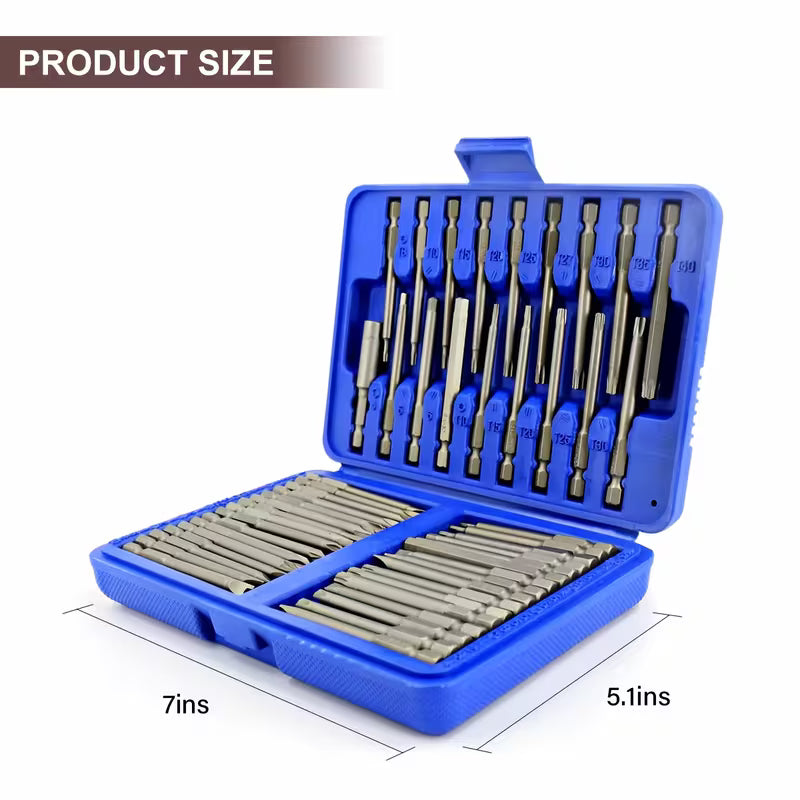 50-Piece Long Torx Bit Set for Precision Fastening - THE JIMMY STORE