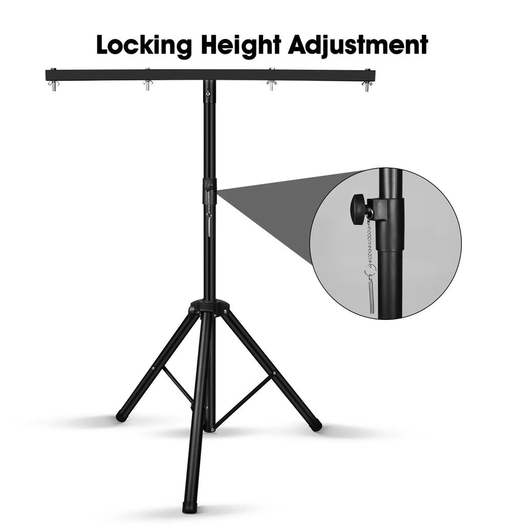 LeLeght Tripod DJ Light Stand Stage Lights Stand Adjustable 39-75 Inch DJ Lighting Tripod Mount for Wedding Concert Party - THE JIMMY STORE
