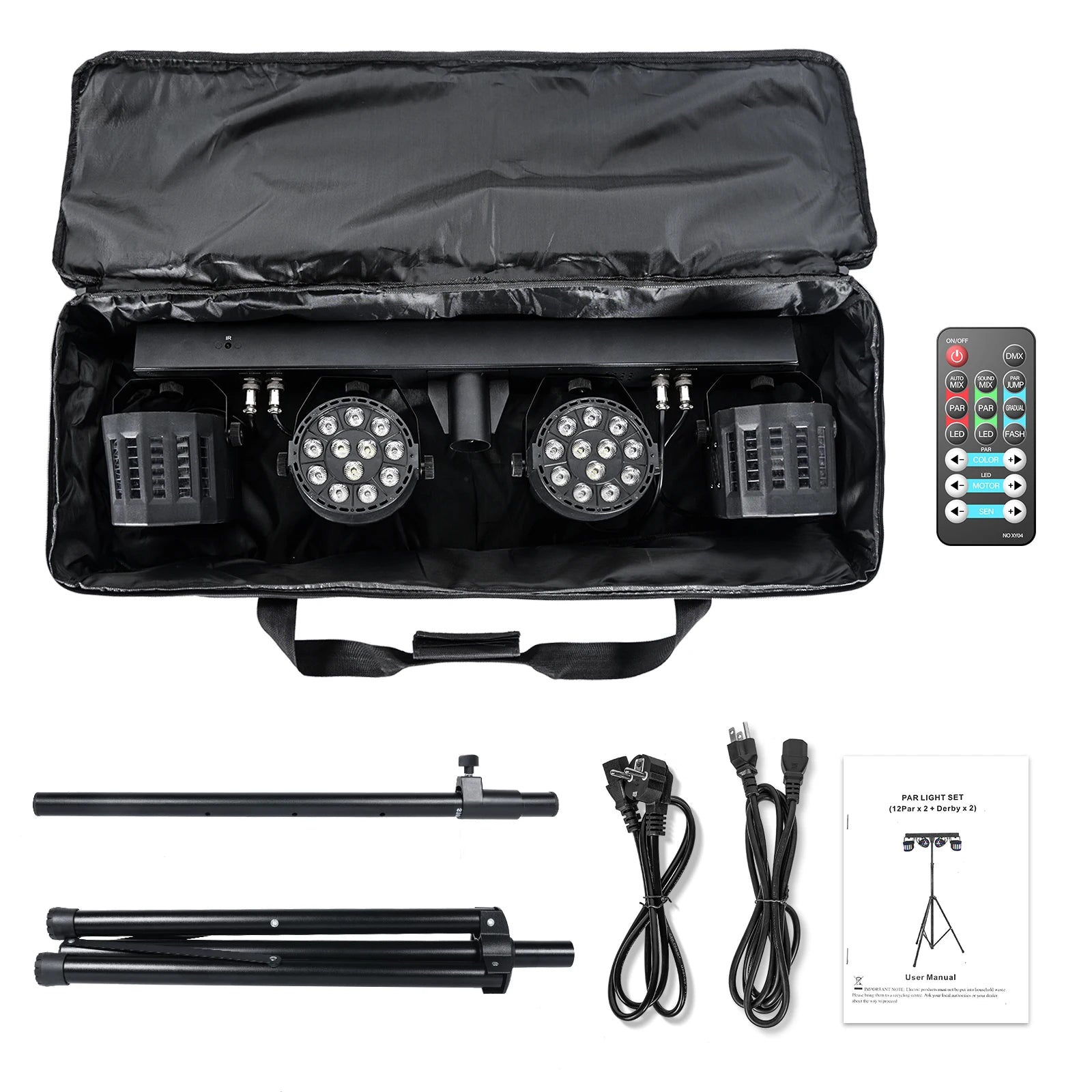 Gwong 60W Combination Bracket Lights 3/6/15CH Suitable for Churches Concerts Weddings Birthday Parties KTV With Carry Bag - THE JIMMY STORE