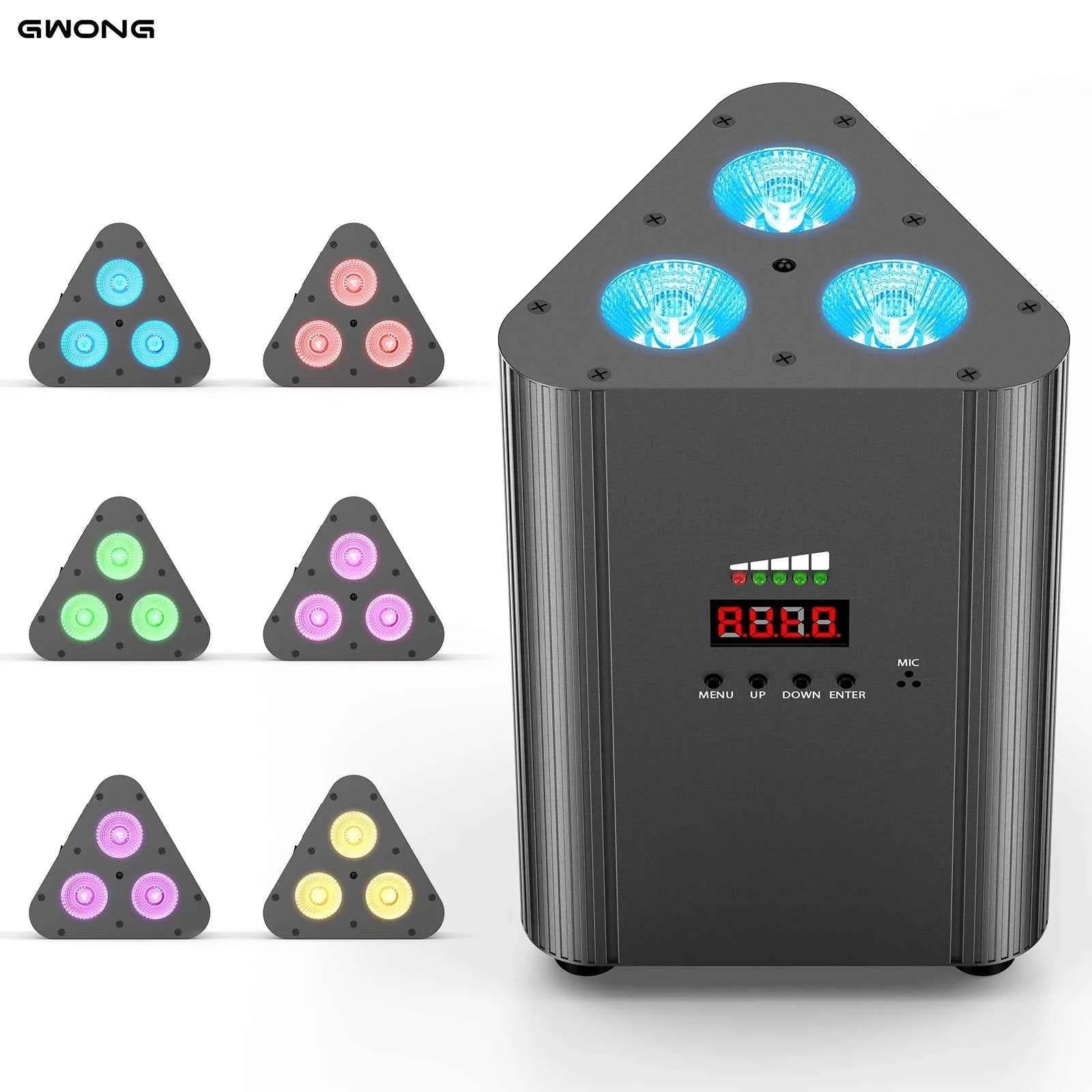 Transform Your Events with the RGBW Triangle Battery Par Light - 120W Power & Versatile Features - THE JIMMY STORE