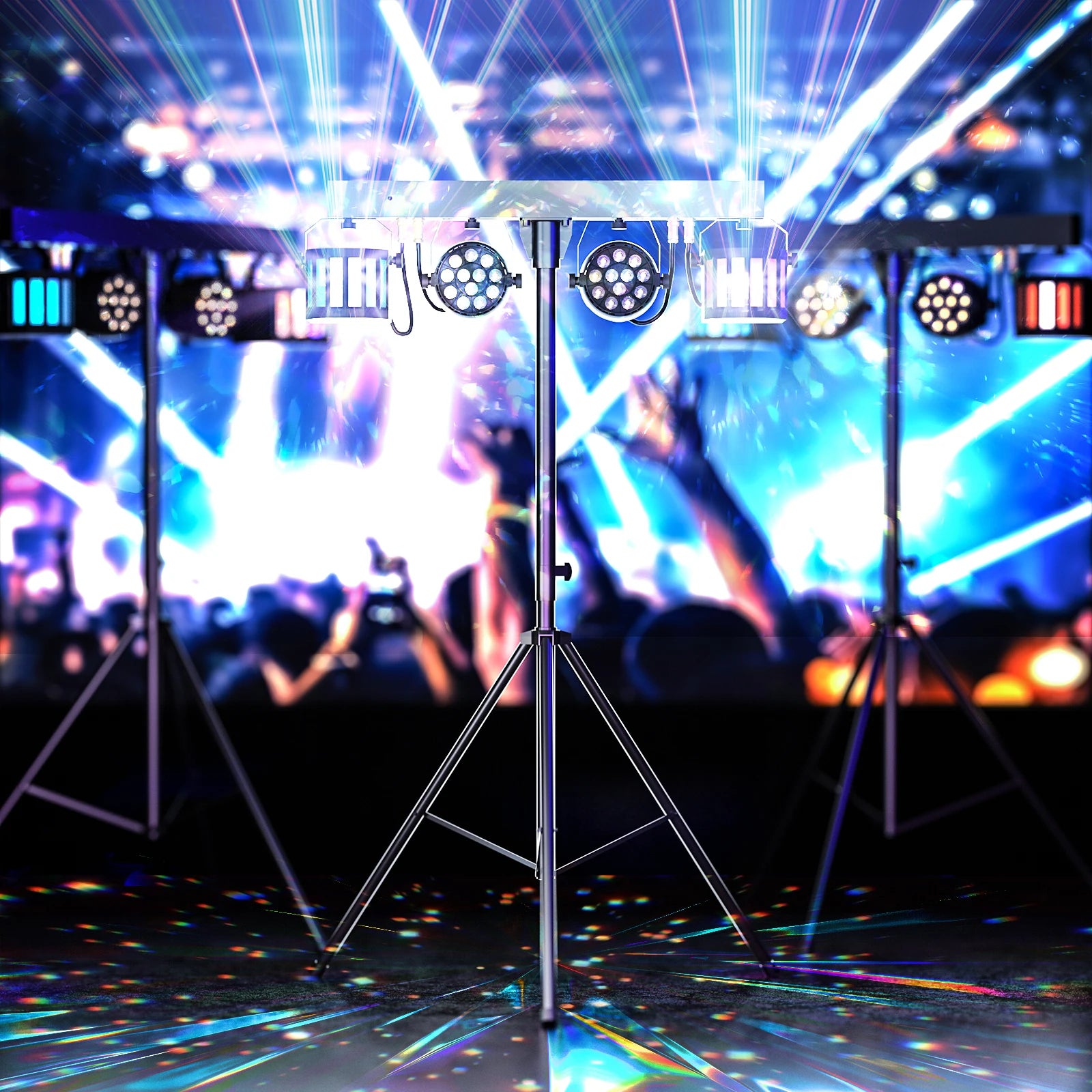 Gwong 60W Combination Bracket Lights 3/6/15CH Suitable for Churches Concerts Weddings Birthday Parties KTV With Carry Bag - THE JIMMY STORE