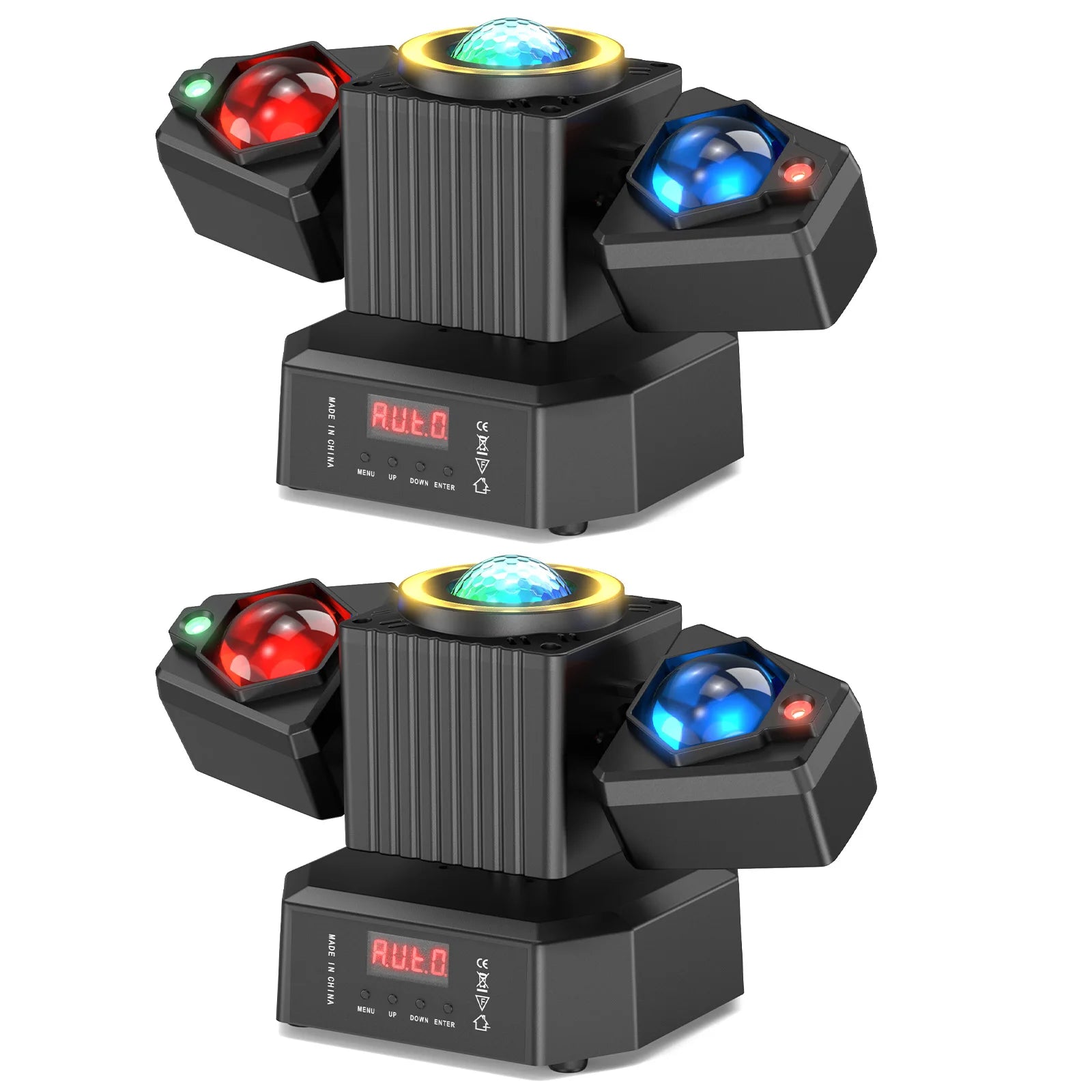 LeLeght 2Pcs Two-armed Stage light RGBW 4-IN-1 Lighting Effect and Starry Effect Controlled DMX512 For DJ Concert Church Wedding - THE JIMMY STORE