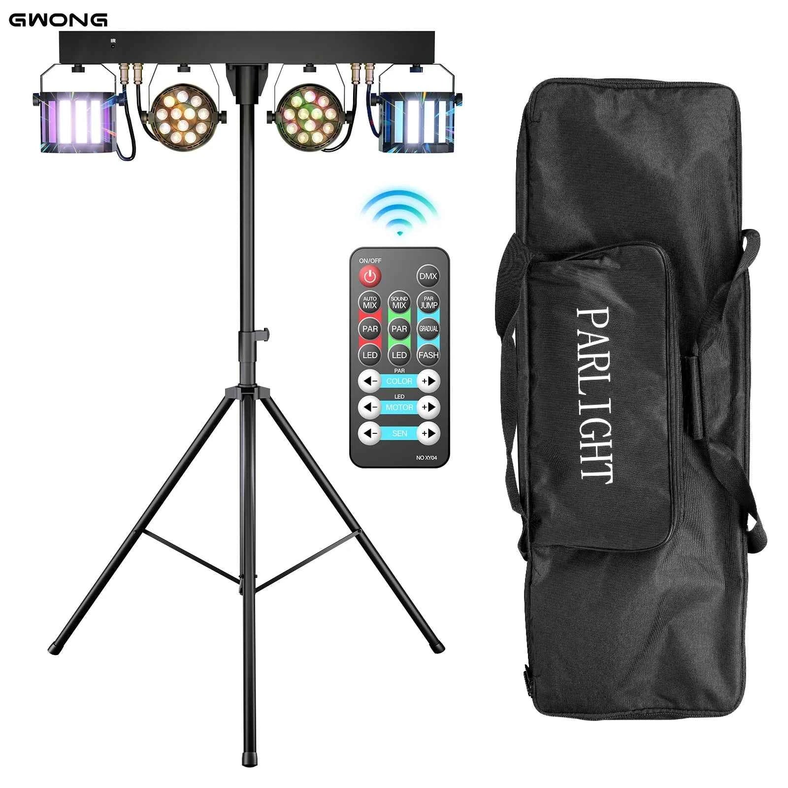 Gwong 60W Combination Bracket Lights 3/6/15CH Suitable for Churches Concerts Weddings Birthday Parties KTV With Carry Bag - THE JIMMY STORE