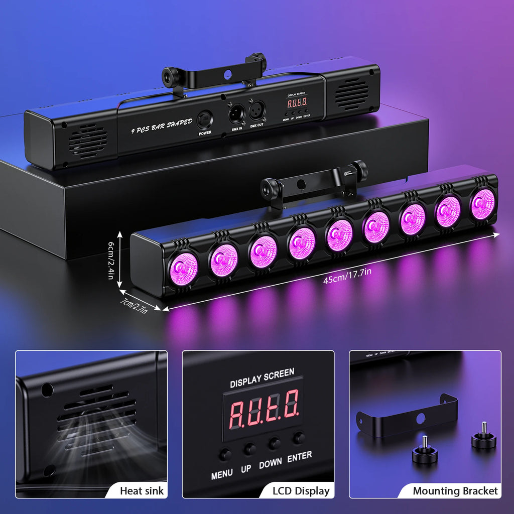 Transform Your Events with Leleght 36W RGBW Stage Lighting Effect Bar - Set of 2 - THE JIMMY STORE