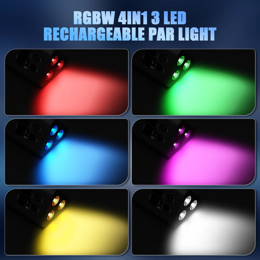 Transform Your Events with the RGBW Triangle Battery Par Light - 120W Power & Versatile Features - THE JIMMY STORE