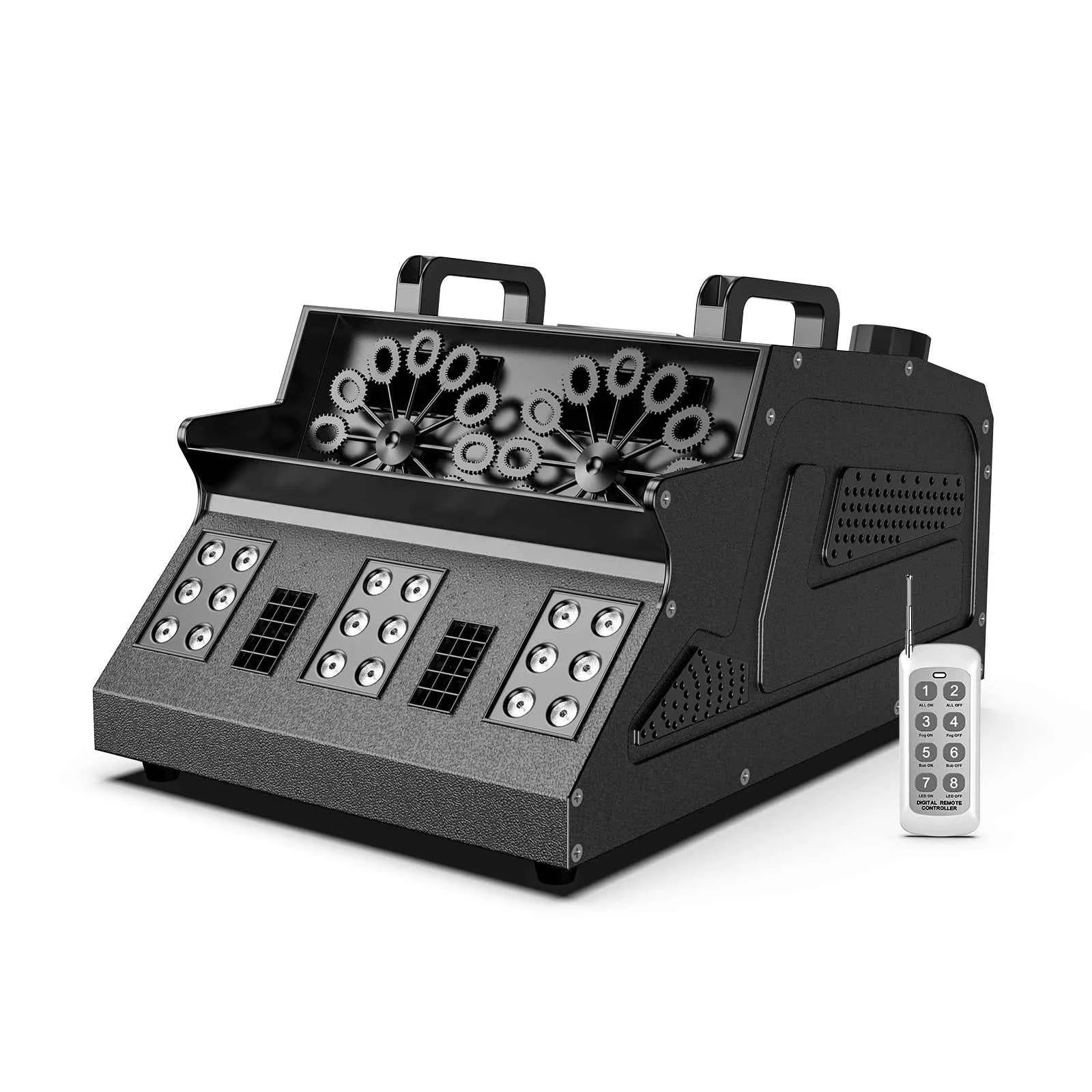 LeLeght 1500W Smoke Bubble Machine 3in1 RGB 18 LEDs Bubble Fog Machine DMX512 Remote Stage Effect Light For DJ Party Wedding - THE JIMMY STORE