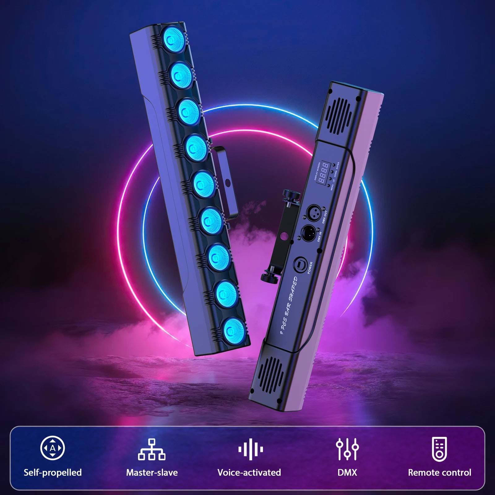 Transform Your Space with Leleght RGBW Wall Wash Lights – 36W 9LED Stage Lighting - THE JIMMY STORE