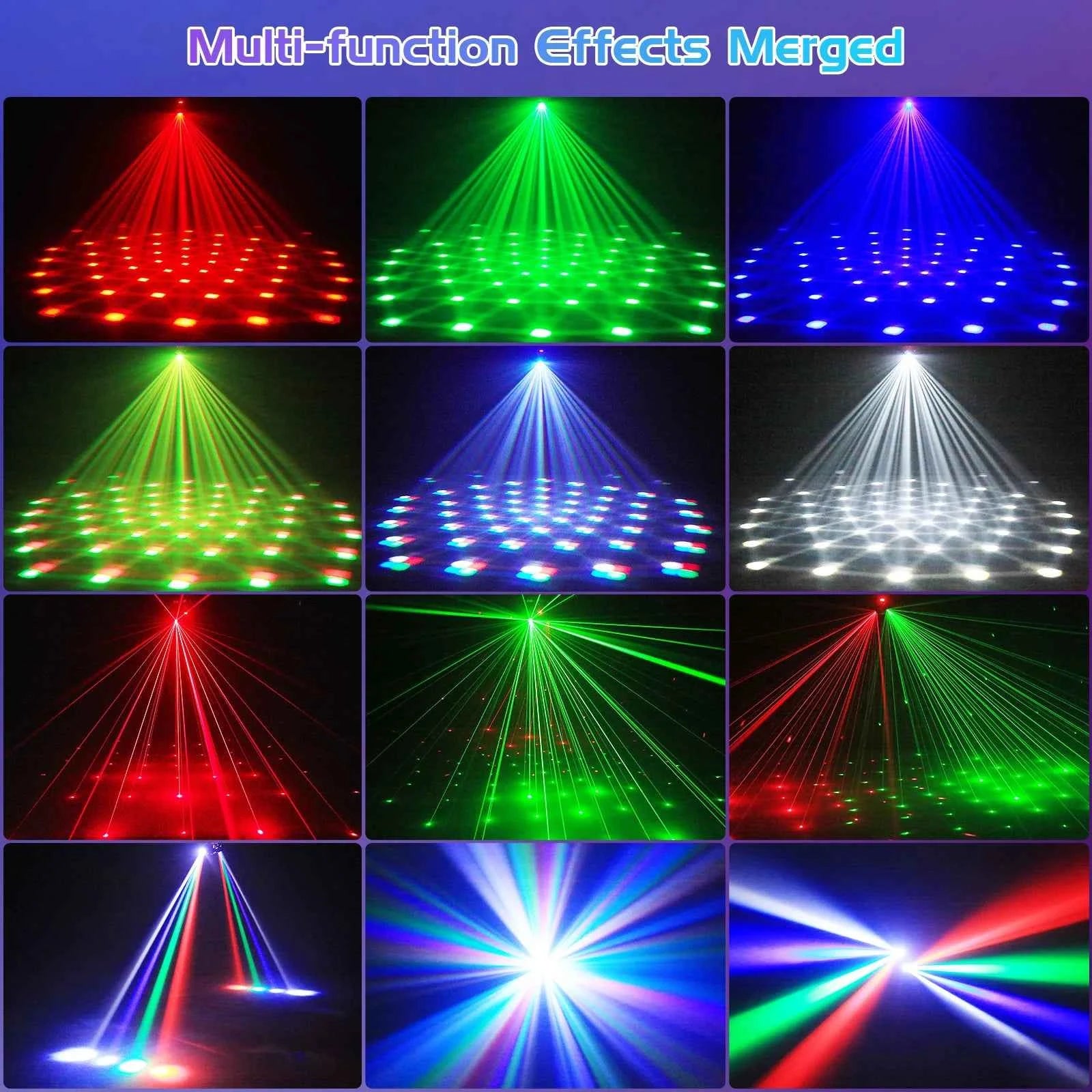 LeLeght 2Pcs Two-armed Stage light RGBW 4-IN-1 Lighting Effect and Starry Effect Controlled DMX512 For DJ Concert Church Wedding - THE JIMMY STORE