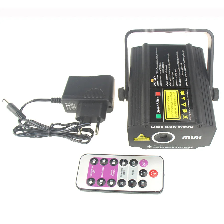 ESHINY Mini 4in1 4 Patterns Whirlwind R&G Laser Projector Lighting Stage Disco DJ Club KTV Xmas Bar Family Party Light Show P17 - THE JIMMY STORE
