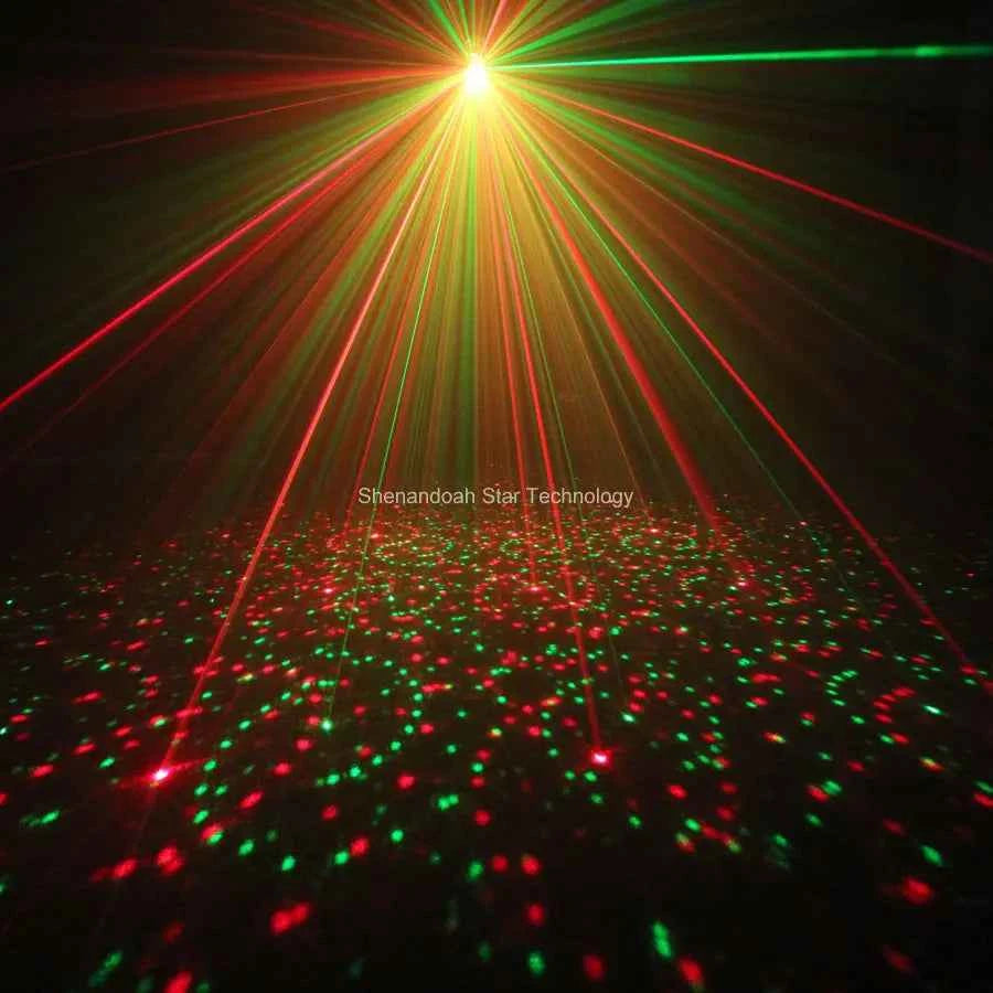 ESHINY Mini 4in1 4 Patterns Whirlwind R&G Laser Projector Lighting Stage Disco DJ Club KTV Xmas Bar Family Party Light Show P17 - THE JIMMY STORE