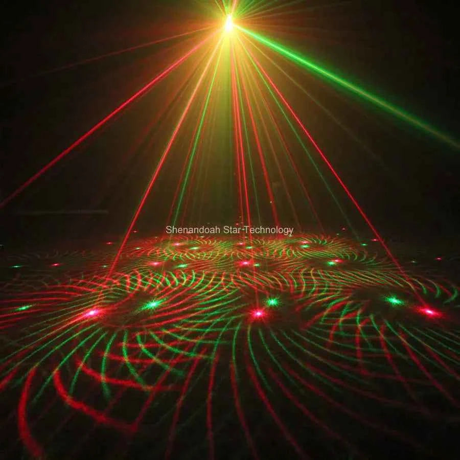 ESHINY Mini 4in1 4 Patterns Whirlwind R&G Laser Projector Lighting Stage Disco DJ Club KTV Xmas Bar Family Party Light Show P17 - THE JIMMY STORE
