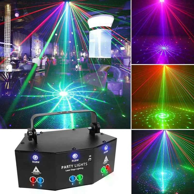 Wuzstar Multi Color LED Beam Projection Party Light – Transform Your Indoor Celebrations - THE JIMMY STORE