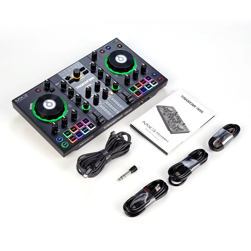 Takstar MX3 Mixer Webcast Sound Card Mixing Console Podcast Studio For Pro Stage Studio-level Reverb - THE JIMMY STORE