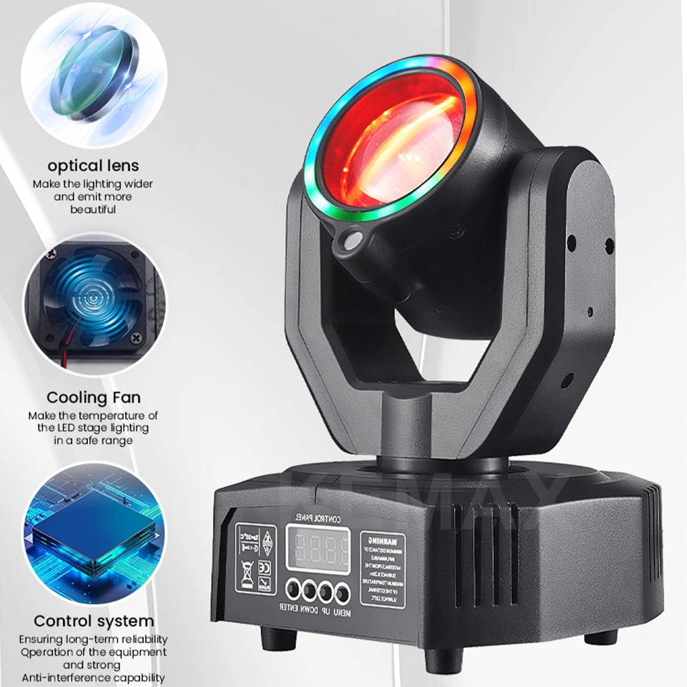 Elevate Your Events with DMX Moving Head Stage Lights - 32W Mini Beam for Unforgettable Parties - THE JIMMY STORE