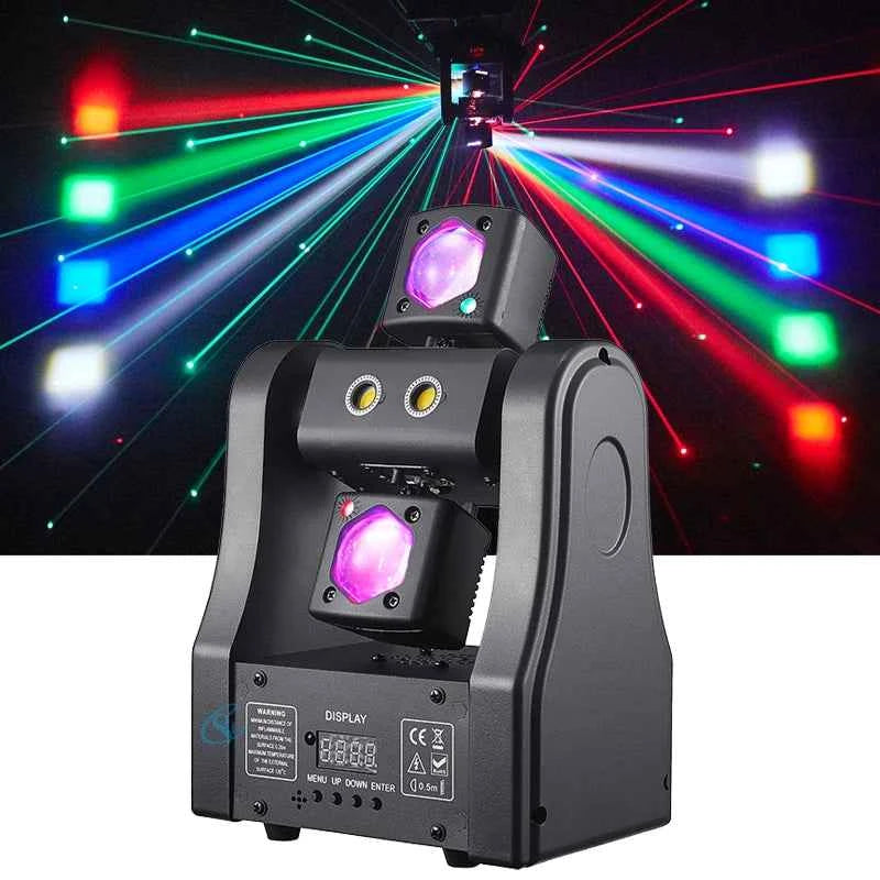 48W Double Arm Disco Light Beam&Laser& Strobe  Sound Activation Remote Control Stage DJ Effect Lights For Bar Party Event - THE JIMMY STORE