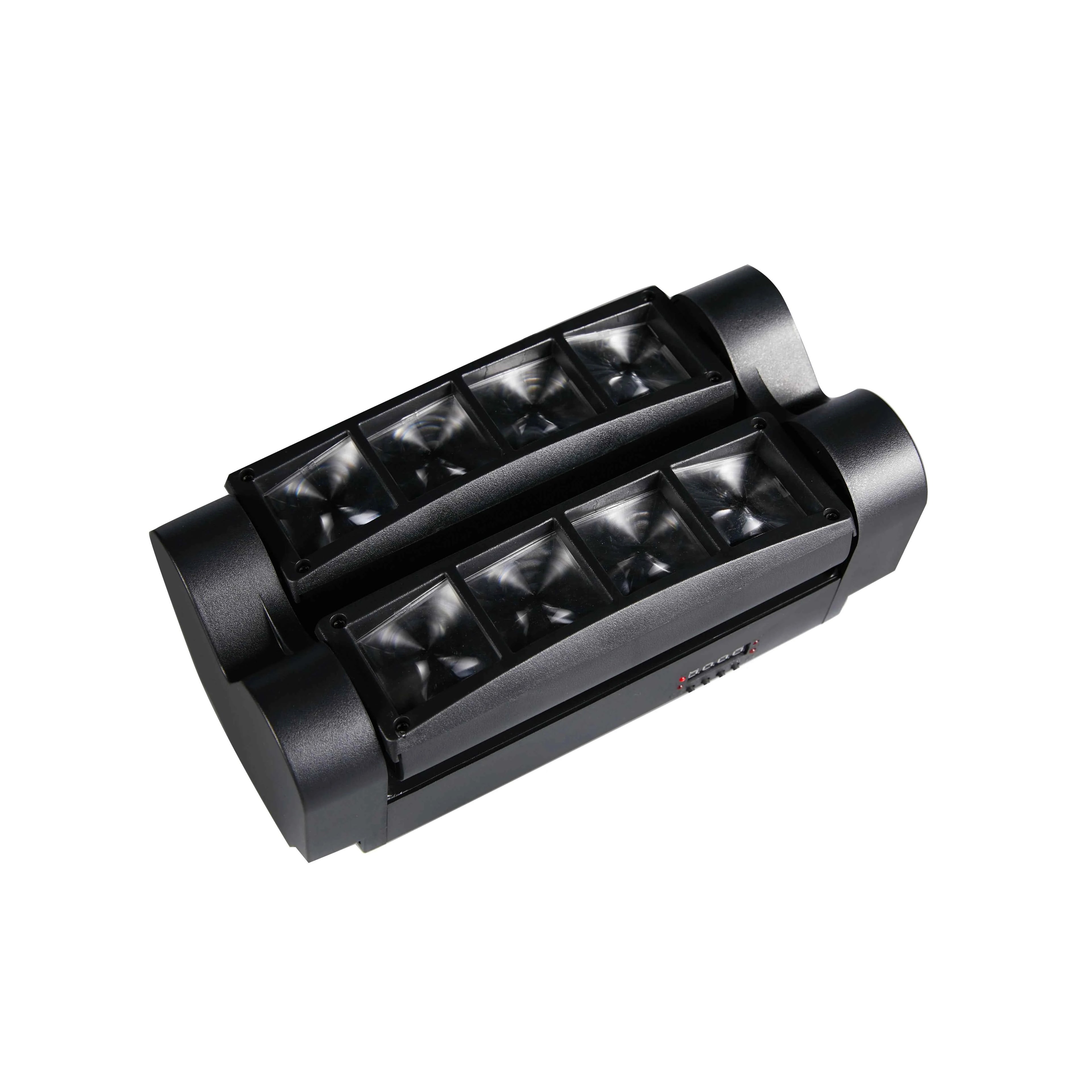Spider Moving Head Light 8x10W LEDs Beam DJ Lights RGBW Sound Activated and DMX-512 Control for Party Pub Festival Disco Show We - THE JIMMY STORE