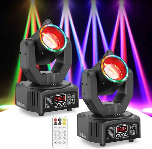 Elevate Your Events with the Mini Moving Head Light - 50W LED Stage Lighting (2 Pack) - THE JIMMY STORE