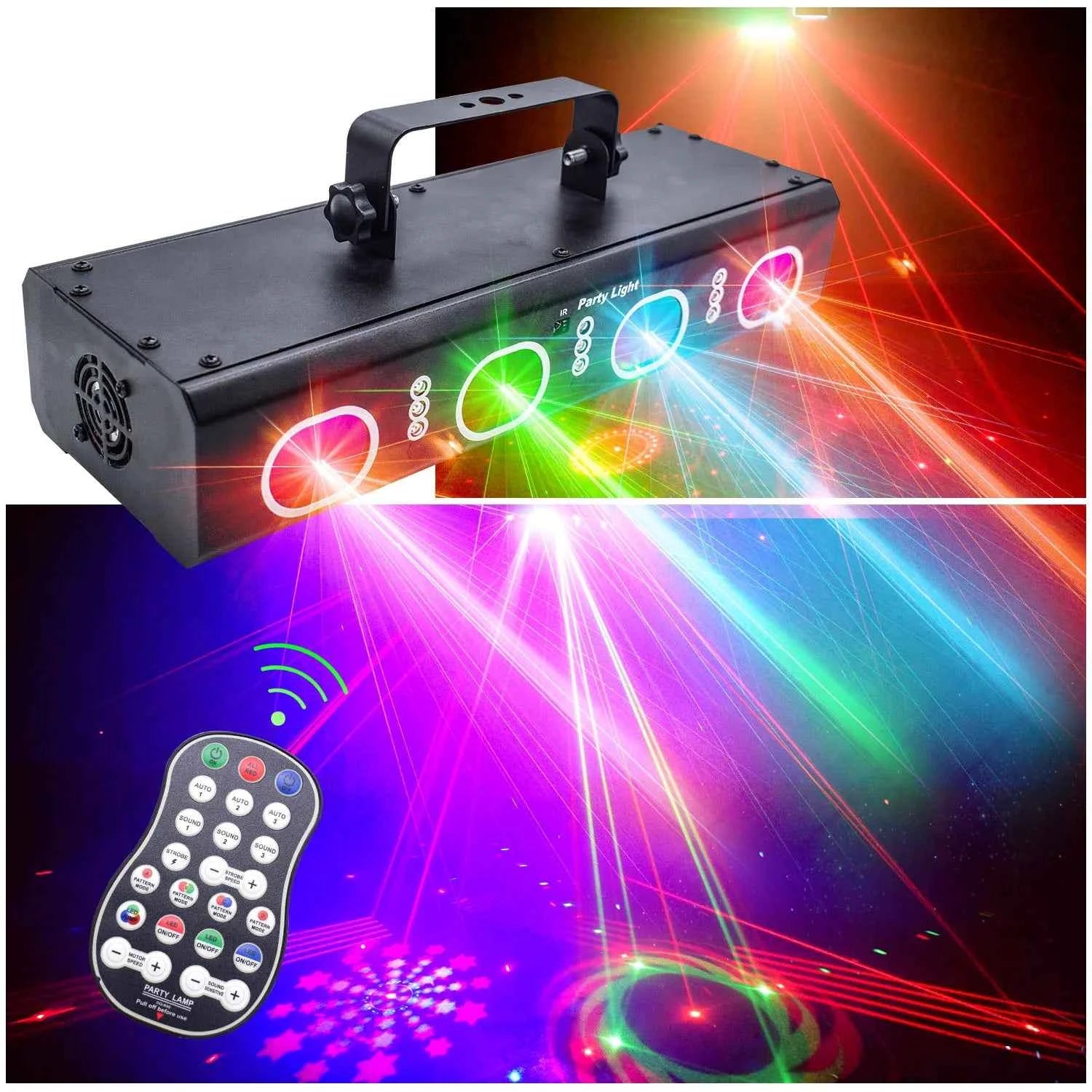 Transform Your Space with Party DJ Disco Lights: 3D Effects & Remote Control - THE JIMMY STORE
