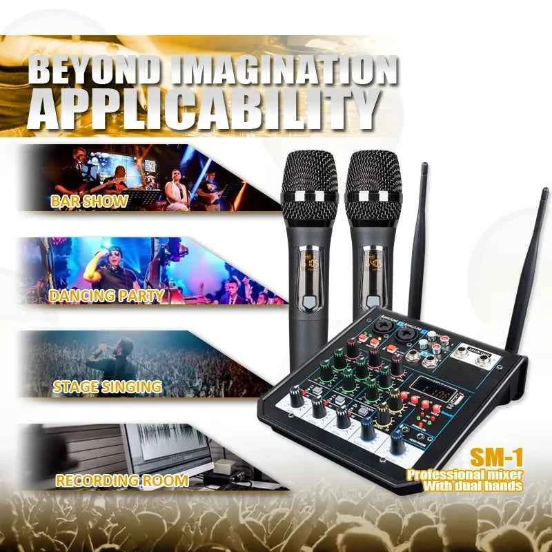 Elevate Your Sound: Bluetooth DJ Mixer with Microphone - THE JIMMY STORE
