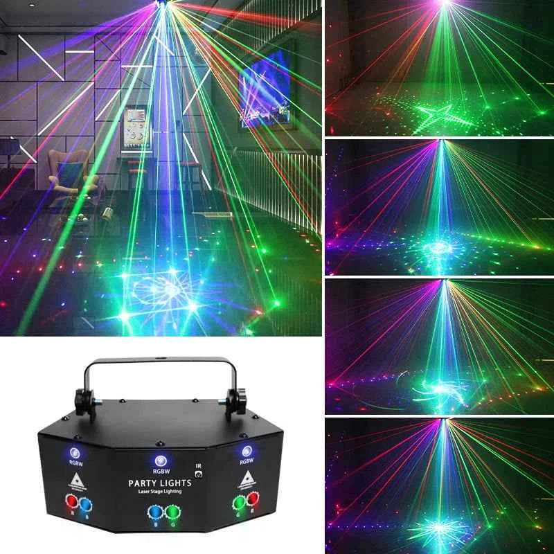 Wuzstar LED Stage Light RGB Color Changing Party Light Sound Activated Ambient Light for Birthday Wedding Indoor Home Disco - THE JIMMY STORE