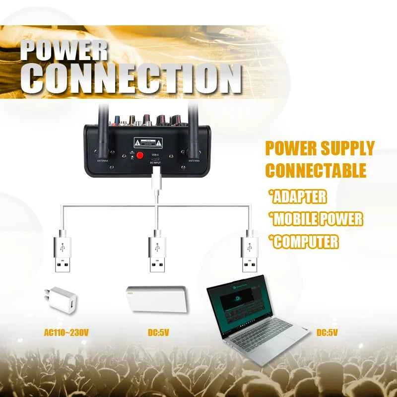 Elevate Your Sound: Bluetooth DJ Mixer with Microphone - THE JIMMY STORE