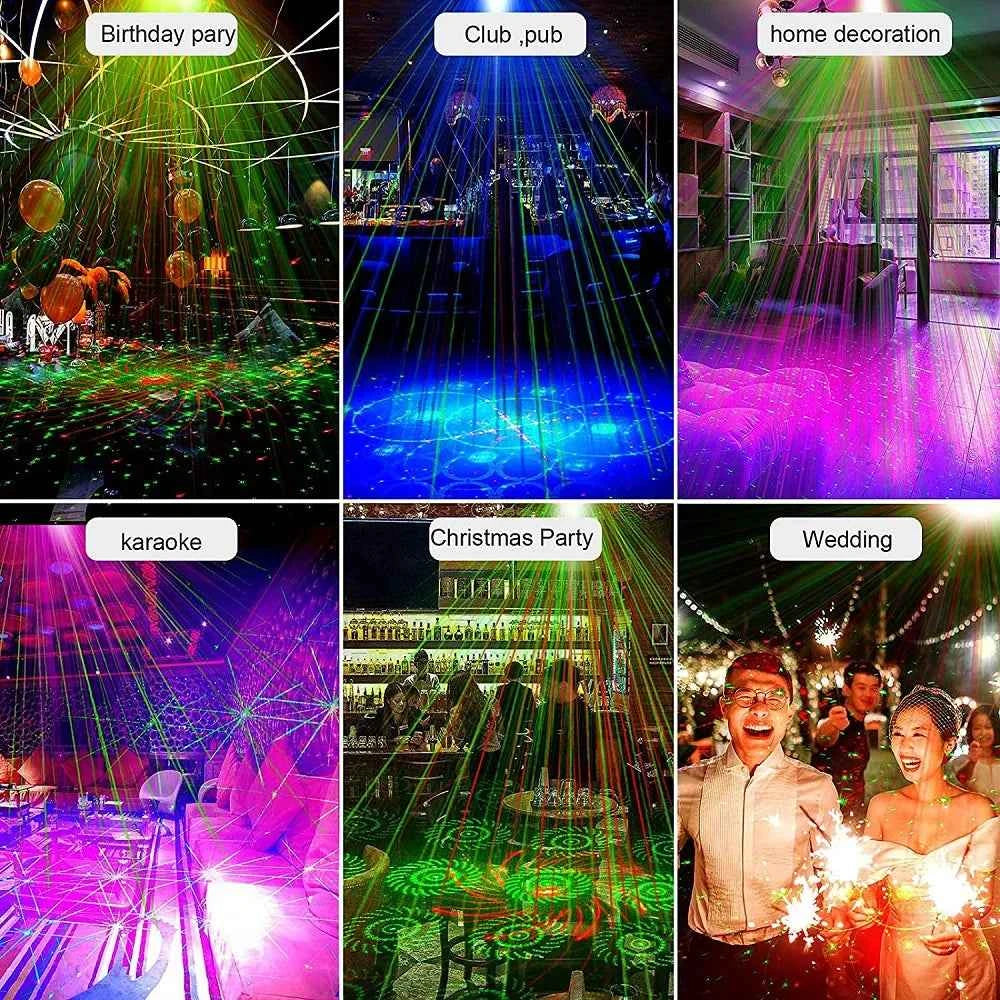 Stage Party Laser Projector DJ Disco Light Red Green Blue Strobe Party Club Home Festival Decorative Light Effect - THE JIMMY STORE