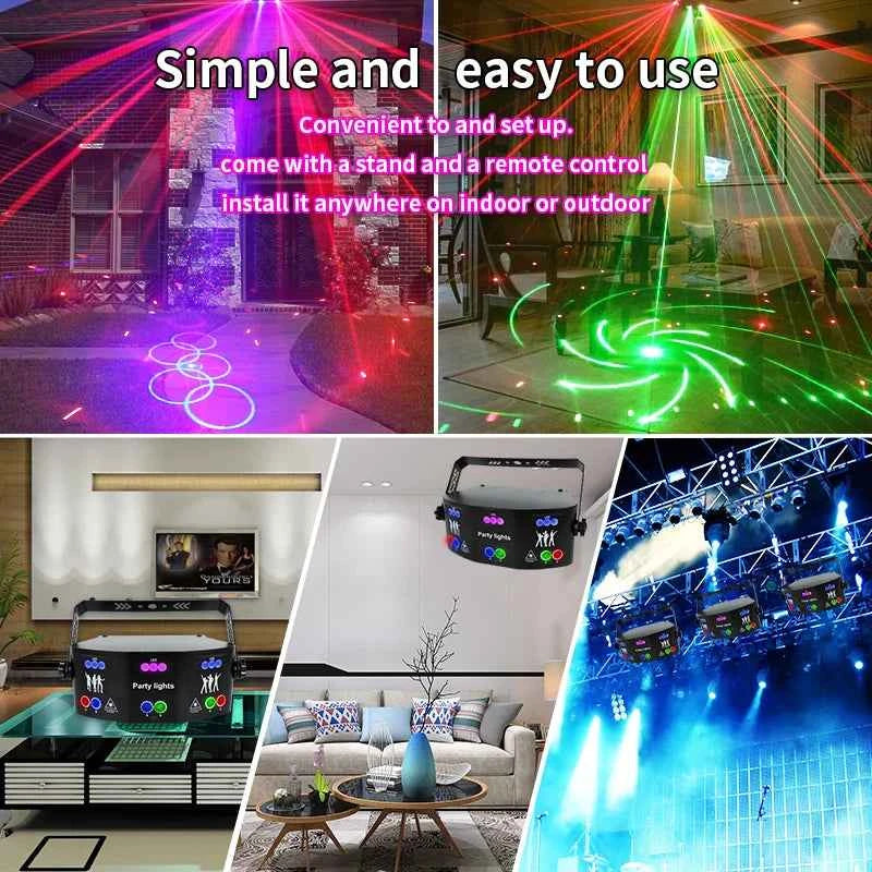 LED Light RGBW 4in1 Beam Spot Wash Effect Light DMX512 Sound Control Stage Light For DJ Club Party KTV Bar Wedding Event Show - THE JIMMY STORE