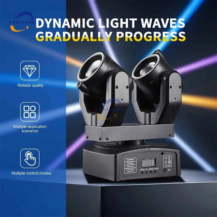 Transform Your Events with the Double Head Moving Beam Light – DMX512 Controlled Stage Magic - THE JIMMY STORE