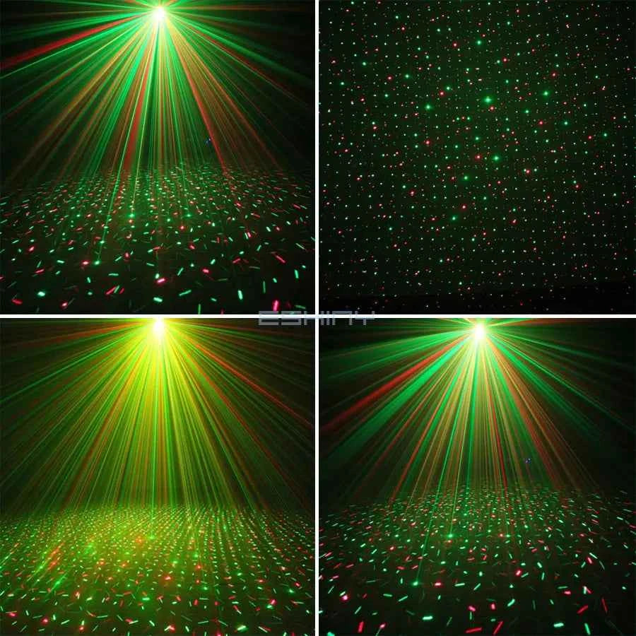 Rechargeable Mini R&G Firefly Laser Disco Light Full Stars Projector DJ Dance Bar Party Xmas Stage Effect Decoration Lamp YB - THE JIMMY STORE