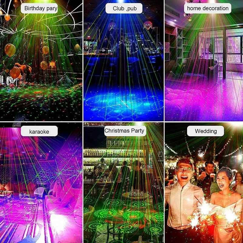 Party Lights DJ Disco Light Stage Laser Light Projector Light 72 Modes Voice Control Flash Party Christmas Wedding Home Decorati - THE JIMMY STORE