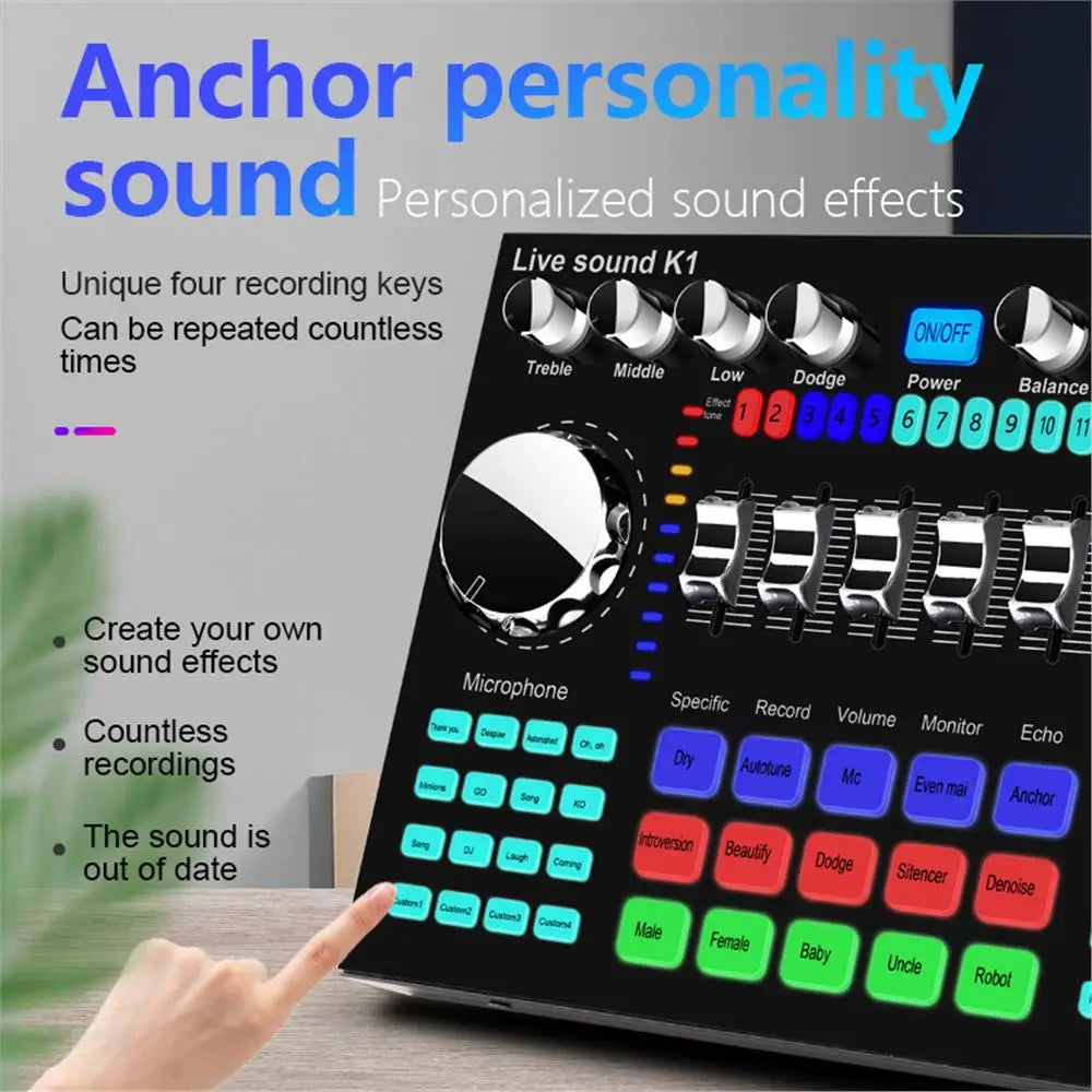 Enhance Your Performances with the Portable Live Sound Card for Streamers and Musicians - THE JIMMY STORE