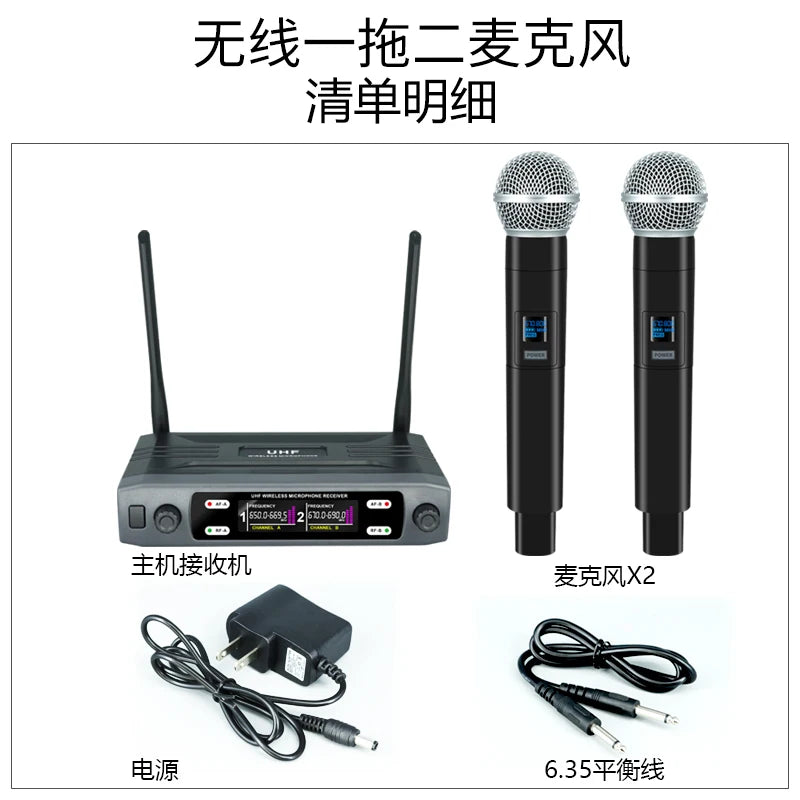 Elevate Your Performances with the Professional Dual Channel Wireless Microphone - THE JIMMY STORE