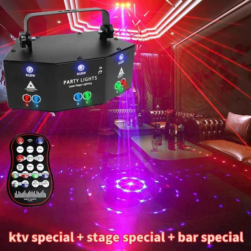 Wuzstar Multi Color LED Beam Projection Party Light – Transform Your Indoor Celebrations - THE JIMMY STORE