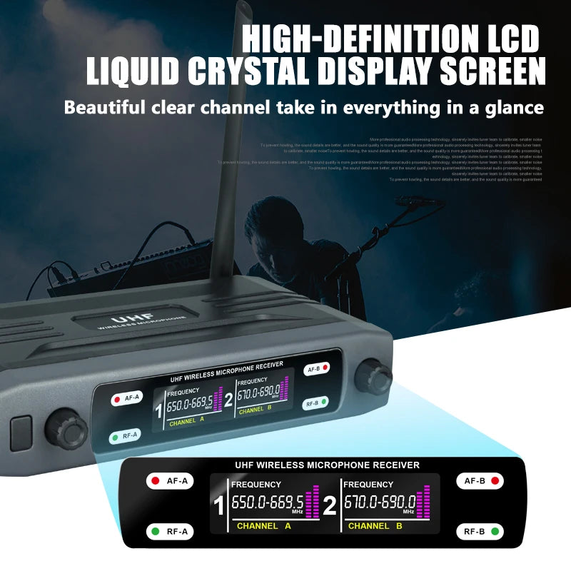 Elevate Your Performances with the Professional Dual Channel Wireless Microphone - THE JIMMY STORE