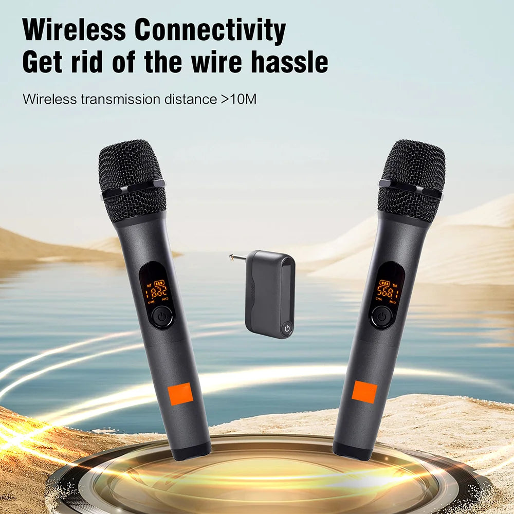 Professional 2 Channel UHF For JBL Wireless Handheld Microphone System Mike 6.3 Interface 1 T 2 Karaoke Singing DJ KTV karaoke - THE JIMMY STORE