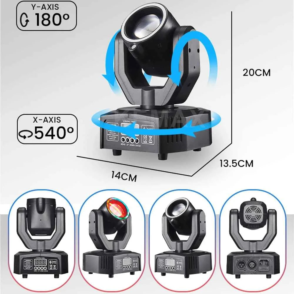 Elevate Your Events with DMX Moving Head Stage Lights - 32W Mini Beam for Unforgettable Parties - THE JIMMY STORE