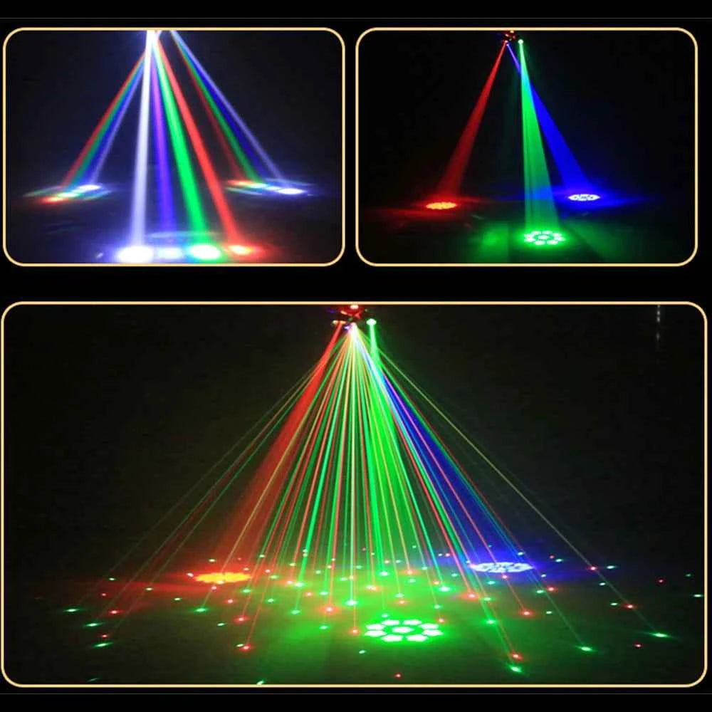 Disco Party Lights with Sound Control DJ Indoor Laser Projector DMX Lighting Dynamic Dance Club and Holiday 2025 Newest - THE JIMMY STORE
