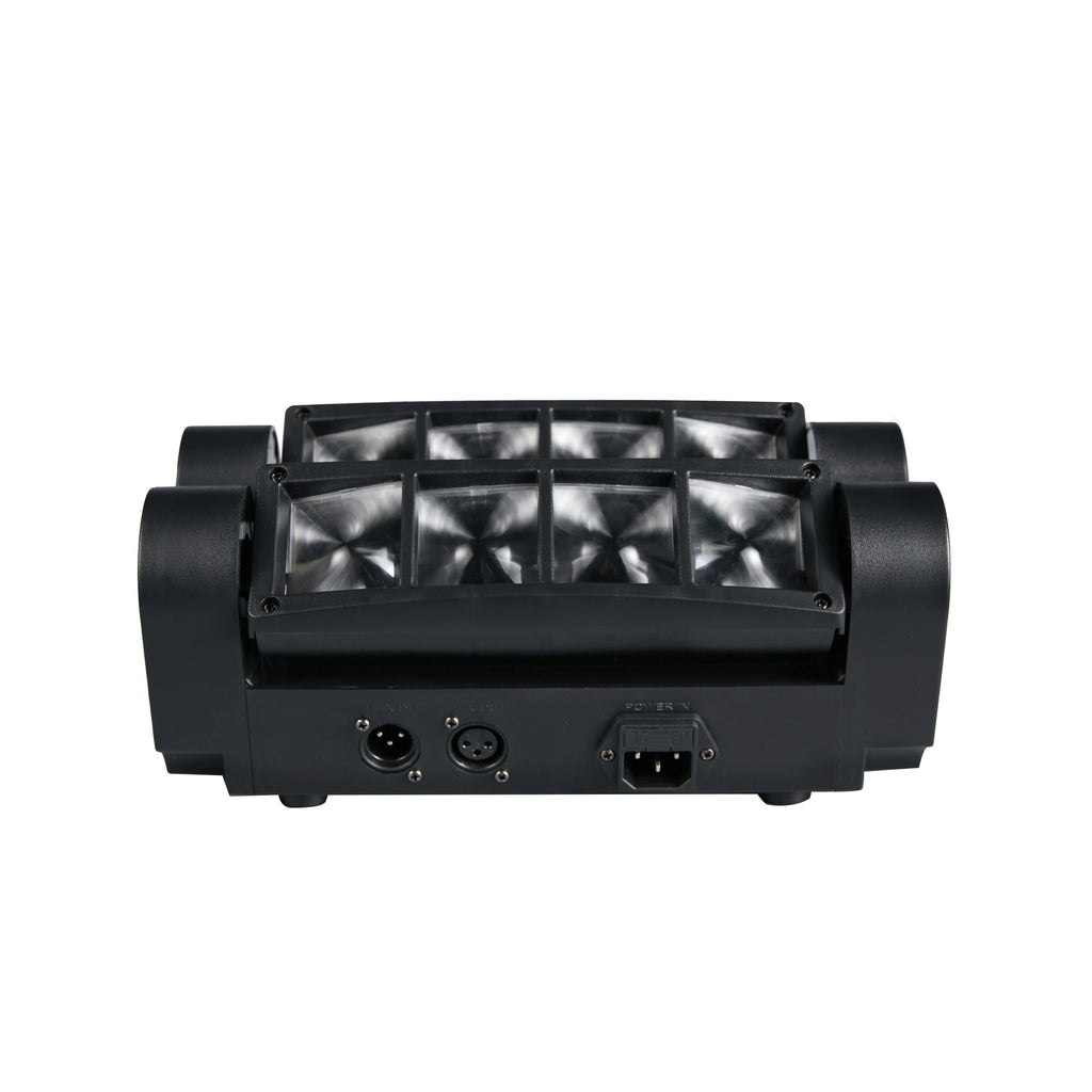 Spider Moving Head Light 8x10W LEDs Beam DJ Lights RGBW Sound Activated and DMX-512 Control for Party Pub Festival Disco Show We - THE JIMMY STORE