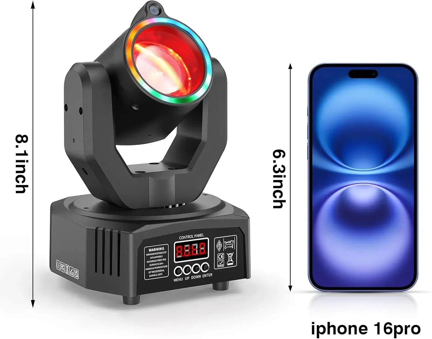 Elevate Your Events with the Mini Moving Head Light - 50W LED Stage Lighting (2 Pack) - THE JIMMY STORE