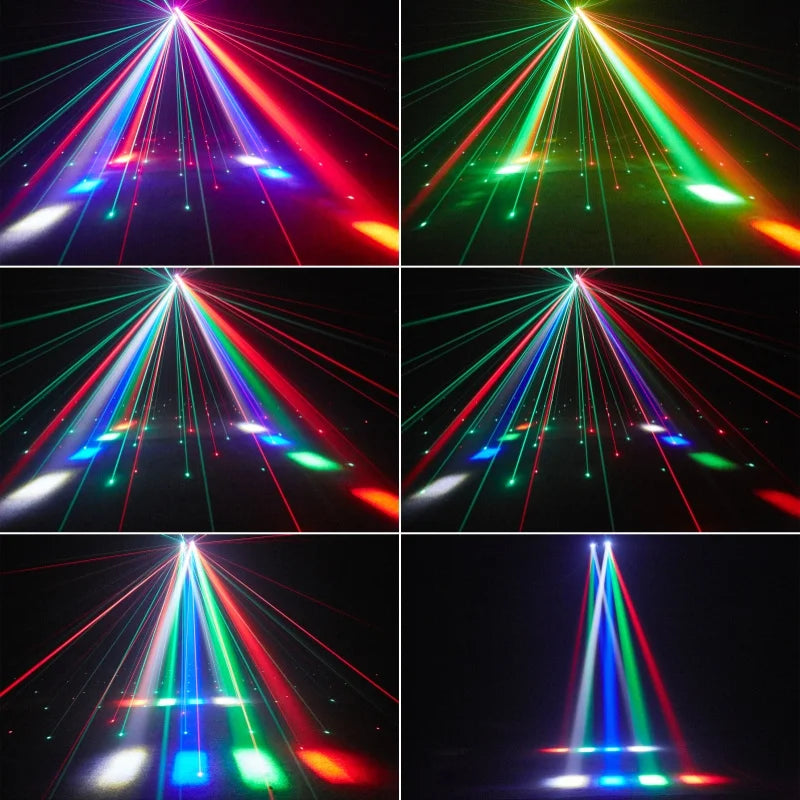 48W Double Arm Disco Light Beam&Laser& Strobe  Sound Activation Remote Control Stage DJ Effect Lights For Bar Party Event - THE JIMMY STORE