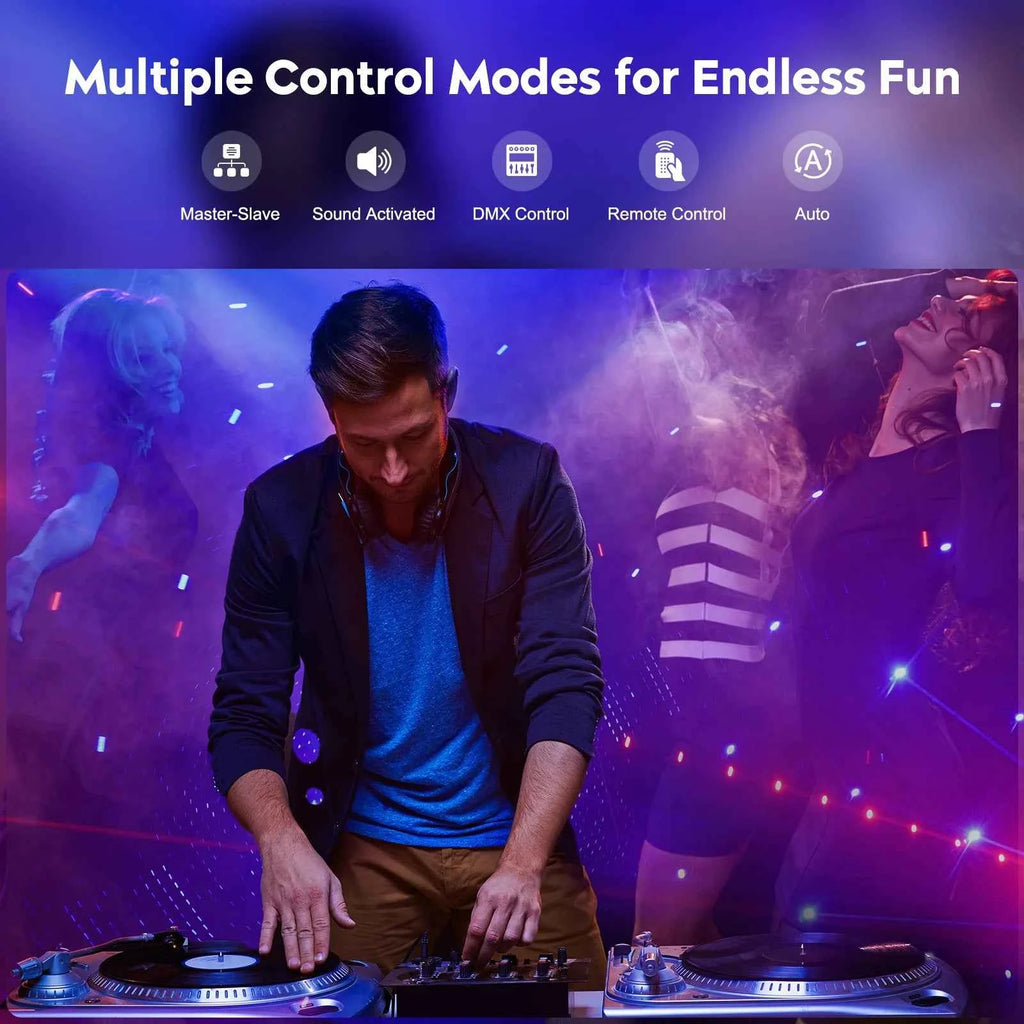U'King 9 Eyes Projector Effect Stage Light Remote Control 7CH DMX512 RGB Party Light Effect for DJ Disco Wedding Nightclub Light - THE JIMMY STORE