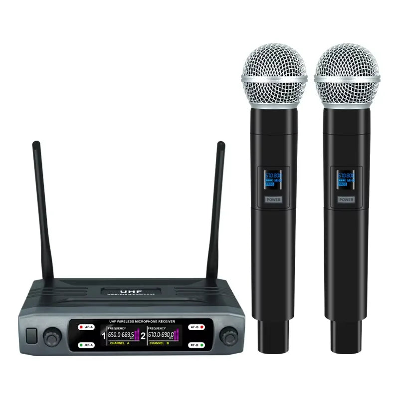 Elevate Your Performances with the Professional Dual Channel Wireless Microphone - THE JIMMY STORE