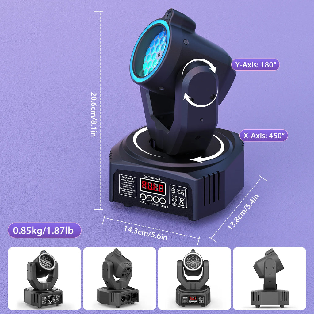 U'King Mini Moving Head Light – Elevate Your DJ and Party Atmosphere - THE JIMMY STORE